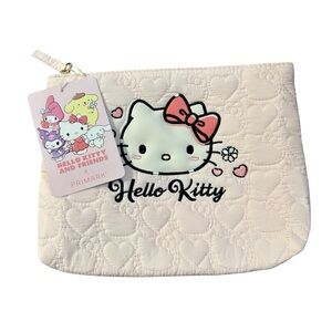 NWT Hello Kitty White Quilted Pouch